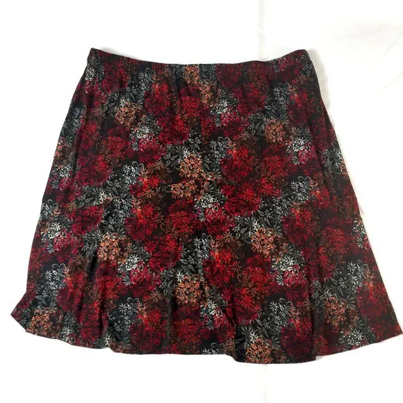 CJ Banks Skirt Womens 3X Floral Print Midi Flowy - Picture 2 of 12
